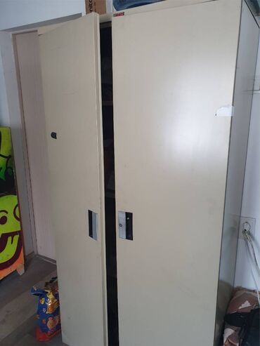 офисный шкаф бу: Кеңсе үчүн шкаф, Колдонулган, түсү - Саргыч боз, Темир