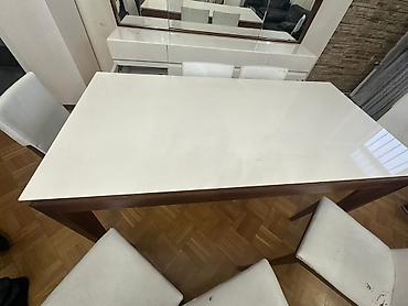 Mebel: İşlənmiş, Açılmayan, Dördbucaq masa, 4 stul — 2