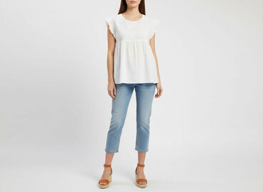 bluzka z kwiatem 3d: Bluzka damska, rozmiar L