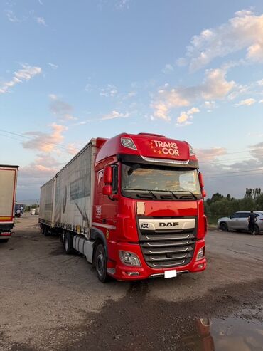 каробка на даф: Тягач, DAF, 2018 г., Шторный