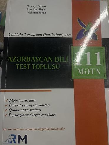 Kitablar və jurnallar: Məhsul: “Azərbaycan dili test toplusu – 111 mətn” (Yeni təhsil — 1