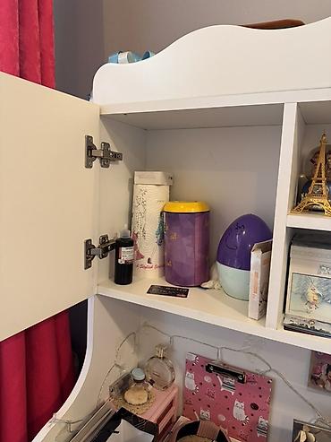stol ucun doşək: Uşaq/yeniyetmə otağı üçün ağ mebel dəsti Tərkib: - Tək nəfərlik — 5