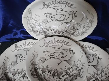 Kuhinjski setovi: Servis vintaz Ironstone za rostilj i dr. Tanjiri su perfektni (novi) — 6