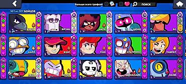 Другие игры и приставки: Аккаунт Brawl Stars с полным набором 107 из 107 бойцов. Основные — 6