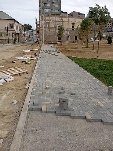 Fasad işləri: Xidmət: Tamet (bardür və səki daşları) döşəmə və fasad üzləmə işləri — 8
