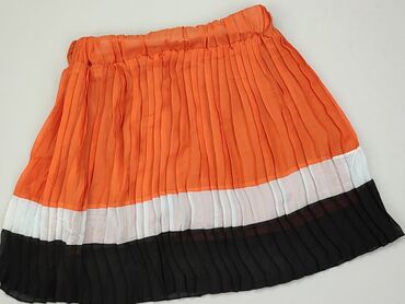 pomarańczowa spódnice plisowane: Spódnica, L, stan - Bardzo dobry