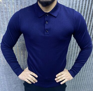 Sviterlər: Kişi üçün uzunqol polo sviter. - Dörd rəng variantı: tünd — 14