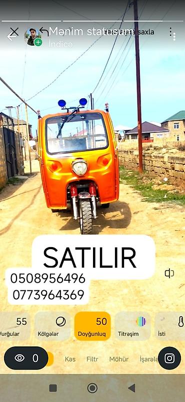 moto blok: Üç təkərli yük daşıma nəqliyyatı (motoblok/triportyor) - Ön hissəsi — 1