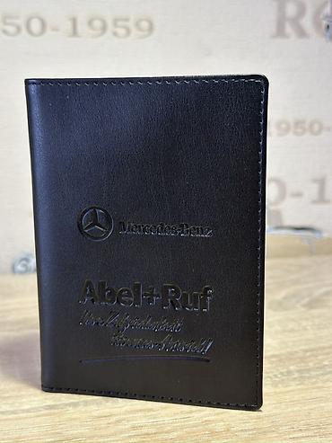 panda çexol: Pasport gabi Mercedes-Benz sənəd qabı – Abel+Ruf loqolu, qara rəngli — 1