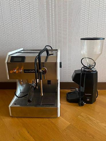 kofe aparatlari: Professional kofe aparati ve grinder birlikde 800 Azn. Unvan Baki — 1