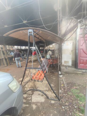 Садовые качели: Садовые качели Металл, Со спинкой, С крышей — 22