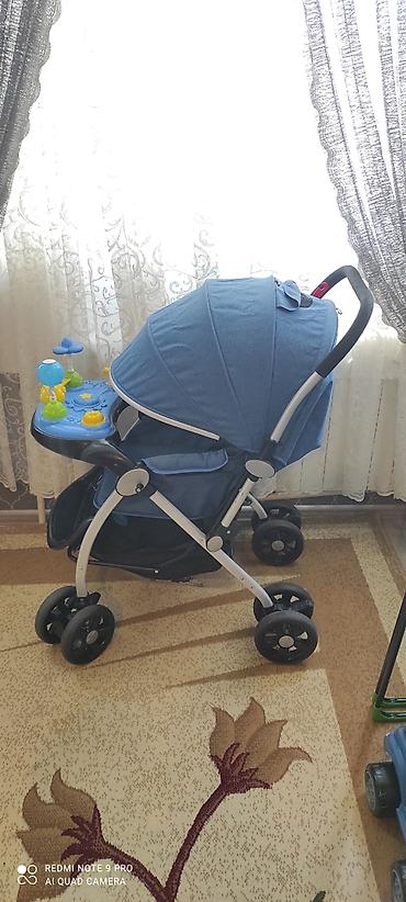 seyyar teker: Uşaq arabası – mavi rəng, yüngül alüminium karkaslı.(az istifadə — 3