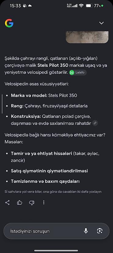 velo satisi: İşlənmiş İki təkərli Uşaq velosipedi Adidas, 20" — 1