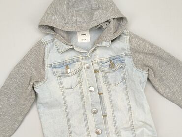 klapki jeansowe: Children's jeans jacket, 7 years, 116-122 cm, SinSay, condition - Fair