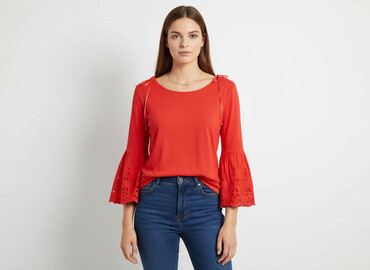 białe bluzki do stroju ludowego: F&F, Women's blouse, size L