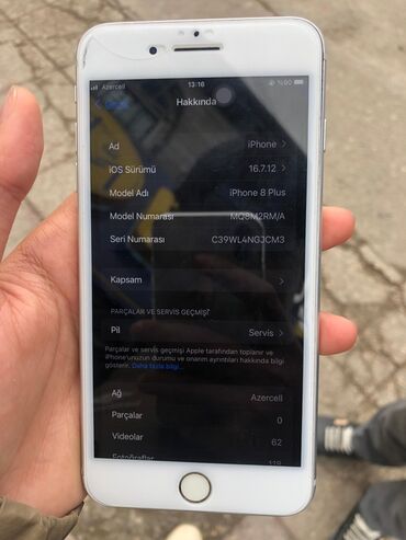 Apple iPhone: IPhone 8 Plus, 64 GB, Gümüşü, Barmaq izi — 13