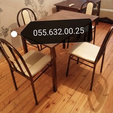 Restoran mebeli: Masa və stul dəsti Kafe Restoranlar ücün cox əlverişlidir. Tək tək — 9