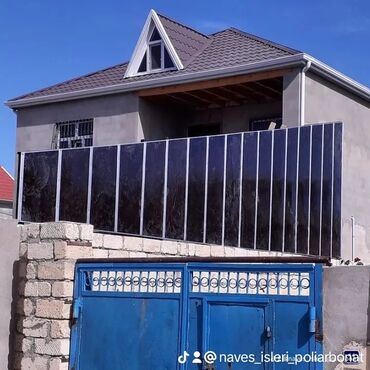 Dam işləri: Polkarbonatin satişi ve montaji 
Polikarbonat satişi 140-180m arasi — 12