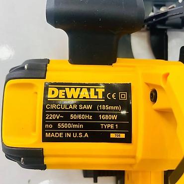 Digər mişarlar: DEWALT dairəvi mişar (185 mm) - Güc: 1680 W - Gərginlik: 220 V, 50/60 — 5