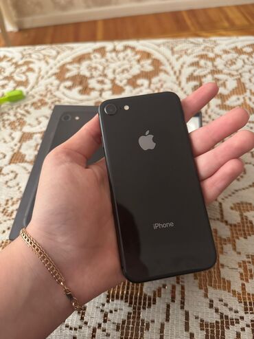 iphone es5: IPhone 8, 64 ГБ, Черный, Отпечаток пальца