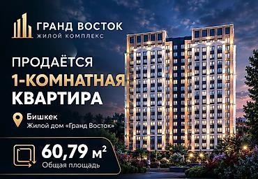 2 комнаты, 60 м², Восток-5 мкр Элитка, 6 этаж, ПСО (под самоотделку)