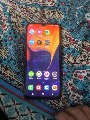 продать телефон: Samsung Galaxy A50, Б/у, 64 ГБ, цвет - Синий, 2 SIM