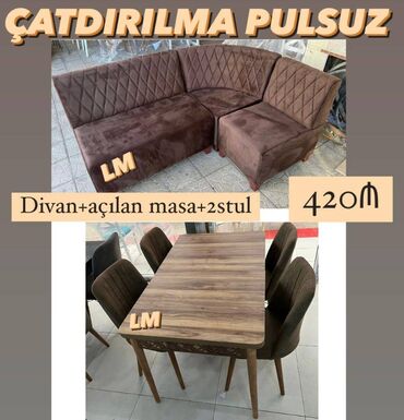 mətbəxt masasi: 💫 Mətbəx dəsti Qiymət : 420₼ Divan:1.20x1.70 Masa açılan: 80×1.30