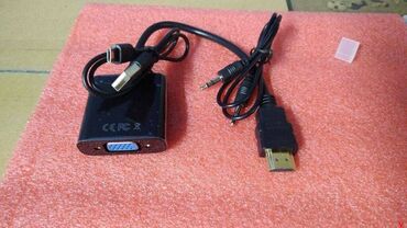 Процессоры: Переходник конвертер HDMI Port (папа) на VGA (мама) c аудио и кабелем