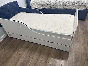 bunk bed: Детская кровать с мягким изголовьем и бортиками + ящики для хранения — 3