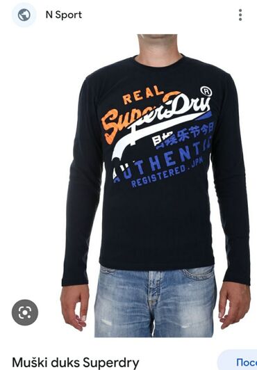 Duksevi: Superdry original muški duks. Teget boje, kupljen u n fashion, xl — 8