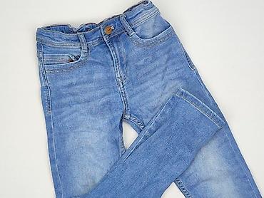 chaotic system jeans: Spodnie jeansowe, Okaidi, 8 lat, 122/128, stan - Bardzo dobry — 1
