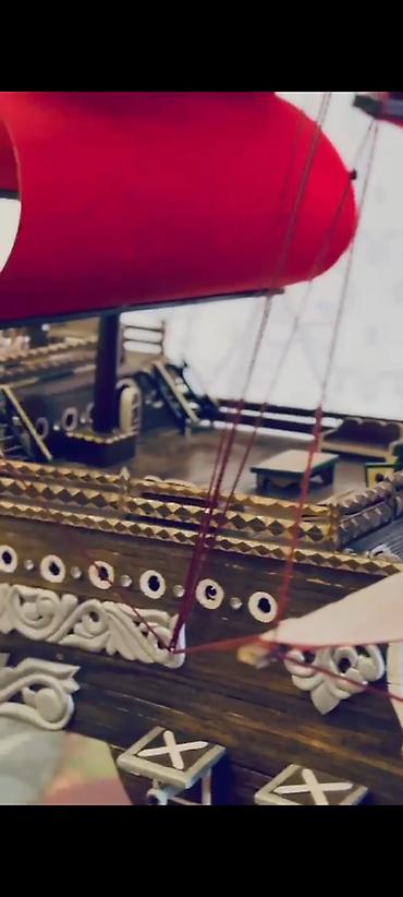 Модели кораблей: Декоративная модель парусника с алыми парусами - Большой настольный — 6