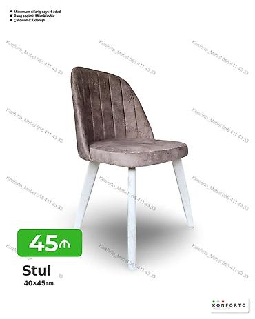 Stul – 40×45 sm - Yumşaq parça oturacaq və bel hissəsi, şaquli tikiş lalafo.az -da Stul – 40×45 sm - Yumşaq parça oturacaq və bel hissəsi, şaquli tikiş