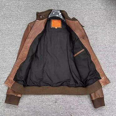 кожа куртки: Мужская куртка, 2XL, Новый, цвет - Коричневый, Самовывоз — 7