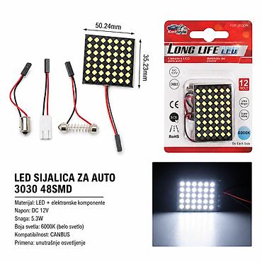 KMT Auto LED plafonsko svetlo, 48 SMD, belo – Kmt Style (SKU: 2000574