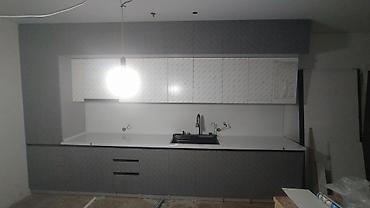 Кухонные гарнитуры: Кухонный гарнитур, цвет - Серый, Пластик — 12