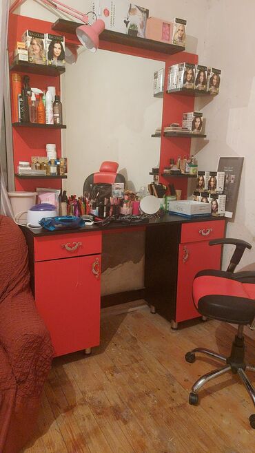 Digər salon, tibbi mebel: Gözəllik salonu üçün makiyaj masa dəsti və ofis kreslosu -
