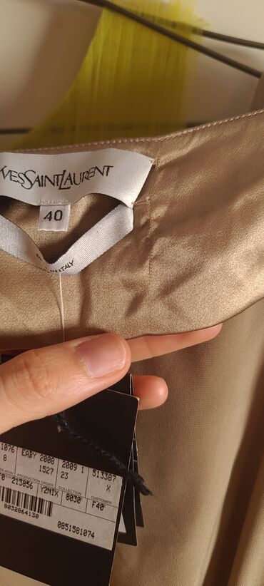 teksas suknje duge: YSL 100% svilena haljina, nova sa etiketom. Dužina preko kolena