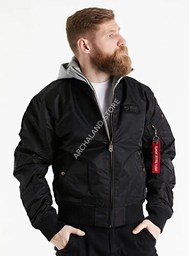 Куртки: Бомбер "Flight Jacket" Original ! Black Бомбер MA-1 Flight Jacket -