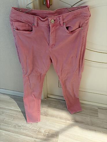oversize şalvar: Çəhrayı jeans şalvar. Ölçü M(38). Boy 150-160 uyğun. Yeni kimi — 1