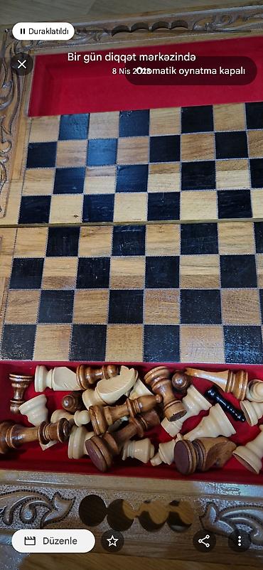 at figurları: Ağac şahmat dəsti - Material: tam ağacdan hazırlanmış lövhə və — 1
