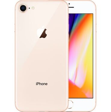 Apple iPhone: IPhone 8, Б/у, 64 ГБ, Розовый, Наушники, Защитное стекло, Чехол, 78 %