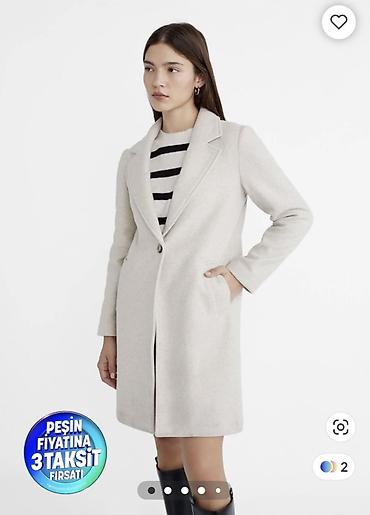 hicab geyimi: Palto, Stradivarius, XS, rəng - Bej — 1