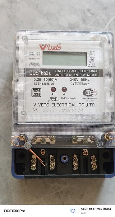 Veto DDS1652b – təkfazalı elektron enerji sayğacı - Model: DDS1652b lalafo.az -da Veto DDS1652b – təkfazalı elektron enerji sayğacı - Model: DDS1652b