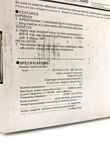 колонку: Пищалки твиттера колонки динамики

Твиттера TS-T120 — 4