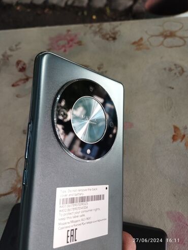simens telefon: Honor X9b, 256 ГБ, цвет - Зеленый, Сенсорный, Отпечаток пальца, Две SIM карты