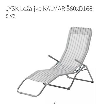 jysk ogledala velika: JYSK ležaljka KALMAR, siva – dimenzije Š60 x D168 cm - — 2