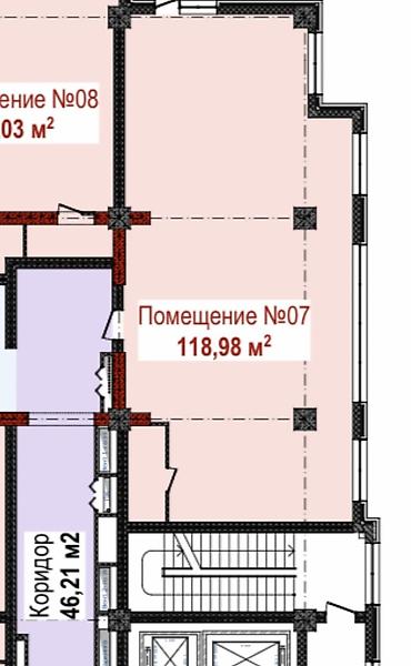 Продажа коммерческой недвижимости: Продажа офисов 119 м², Без ремонта, Многоэтажное здание, 2 этаж — 8