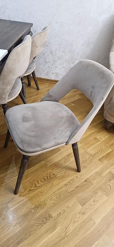 Mebel: Qonaq otağı üçün, İşlənmiş, Açılan, Dördbucaq masa, 6 stul — 2