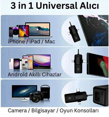 Mikrofonlar: Yeni Simsiz (Bluetooth) Mikrofon Ünvandan götürmə — 4